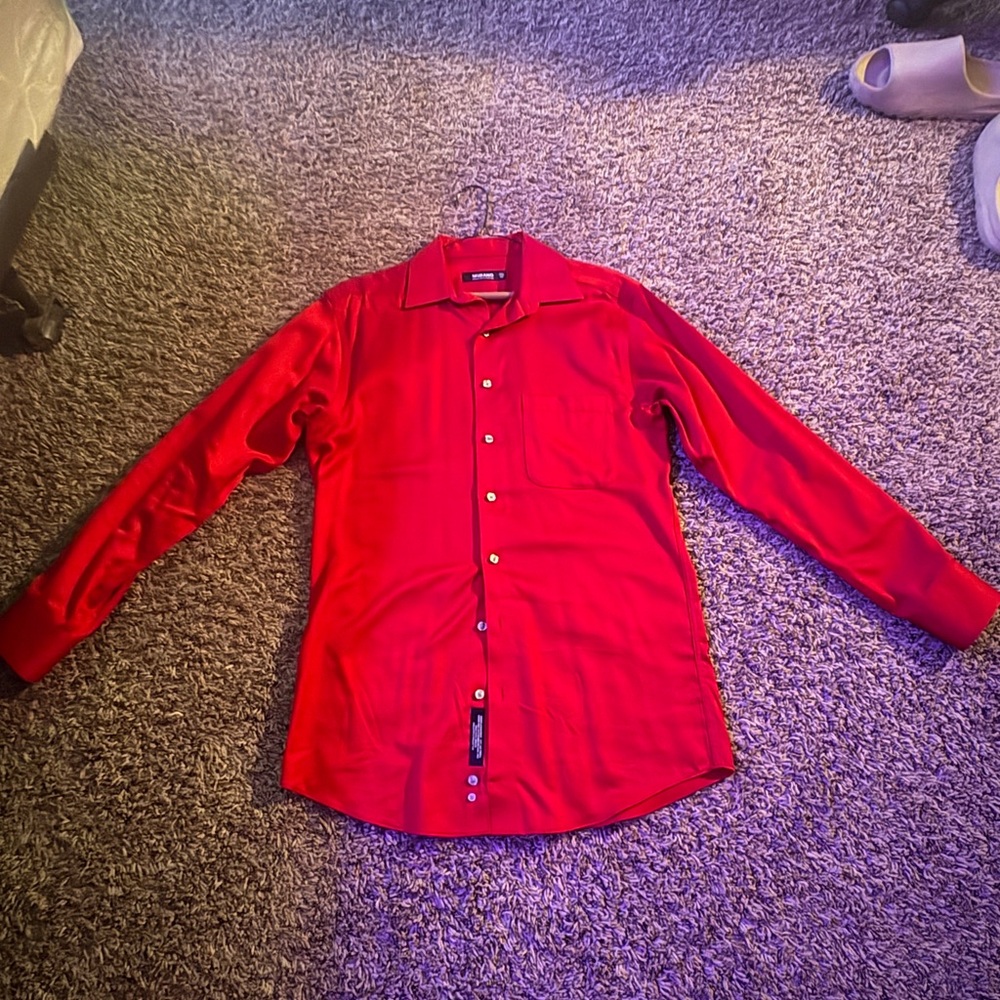 Murano Red Casual Button Down Shirt